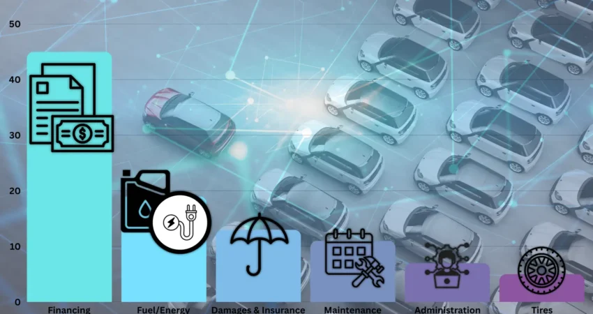 Grafic which shows where the money is spent in TCO